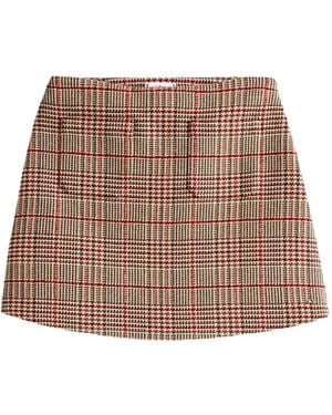 Tommy Hilfiger Checked Mini Skirt - Brown