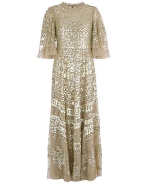 Needle & Thread Anais Sequin-Embellishment Gown Maxi Dress - White