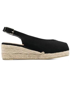 Castañer Dosalia Peep-Toe Espadrilles - Black