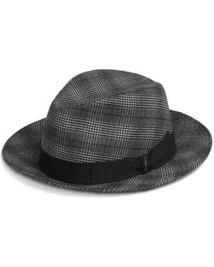Borsalino Fedora A Quadri - Grigio