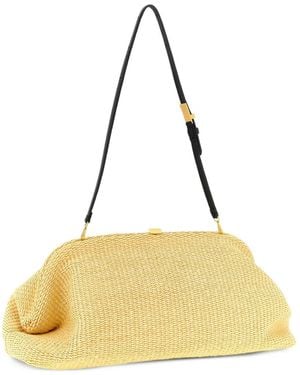 Alberta Ferretti Maxi Woven Clutch Bag - Metallic