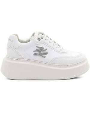 Karl Lagerfeld Logo-Appliqué Trainers - White