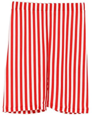 Duran Lantink Asymmetric Striped Shorts - Red