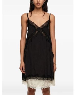 Bimba Y Lola Long Washed Lingerie Top - Black
