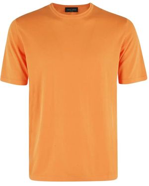 Roberto Collina Cotton T-Shirt - Orange