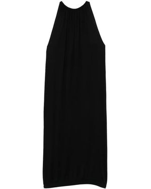 Frenckenberger Abito Midi Drappeggiato - Nero
