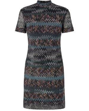 Missoni Patterned High-Neck Dress - Black