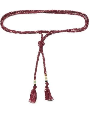 Alanui Braided Bandana Belt - White