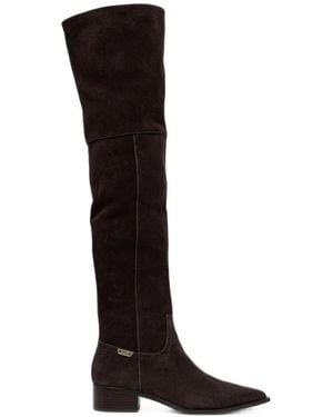 Liu Jo Suede Over-The-Knee Boots - Black
