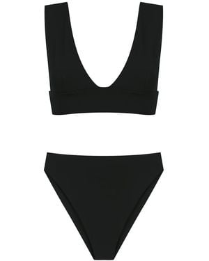 Isolda Cut-Out Bikini Set - Black