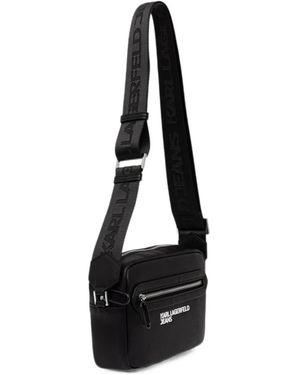 KARL LAGERFELD Logo-Print Zip-Fastening Belt Bag - Schwarz