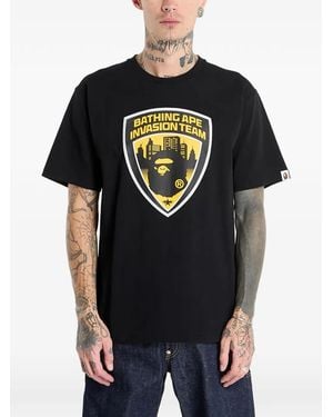 A Bathing Ape Emblem Short-Sleeve T-Shirt - Black