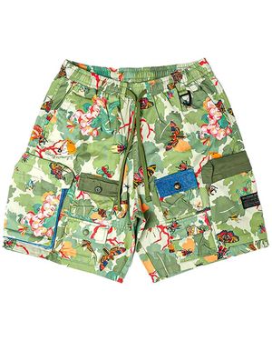 BBCICECREAM Butterfly-Print Cargo Shorts - Green