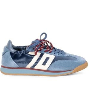 Back 70 Rocket Logo-Patch Trainers - Blue