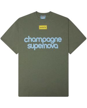 Pleasures Logo-Print T-Shirt - Green