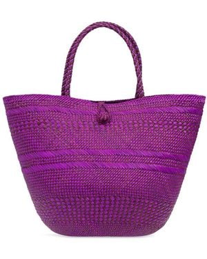 Ulla Johnson Large Marta Interwoven Tote Bag - Purple