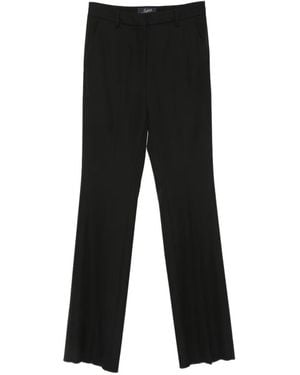 The Seafarer Pantalon De Tailleur Lucienne À Plis Marqués - Black