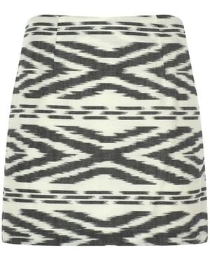 Punicana Tiri Geometric-Print Mini Skirt - Grey