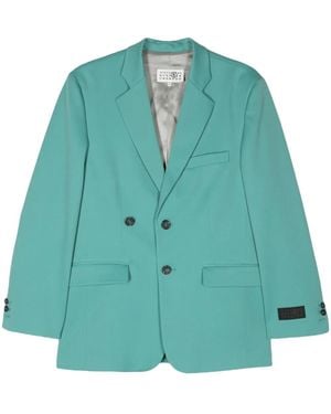 MM6 by Maison Margiela Double-Breasted Tailored Blazer - Green