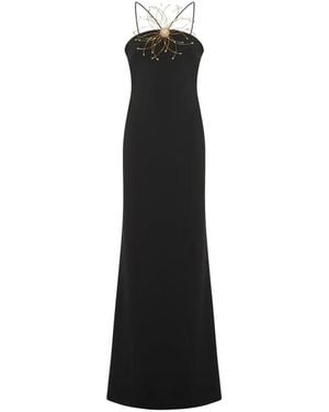 Taller Marmo Jacqueline Maxi-Jurk Met Open Rug - Zwart