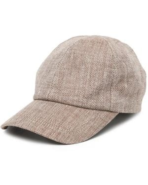 N.Peal Cashmere Casquette À Design Patchwork - Gris