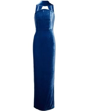 Roland Mouret ベルベット ドレス - ブルー