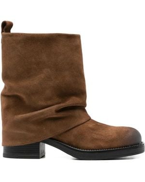 GISÉL MOIRÉ Royal Ankle Boots - Brown