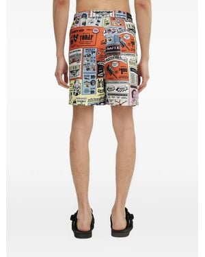 Carhartt Graphic-Print Swim Shorts - Orange