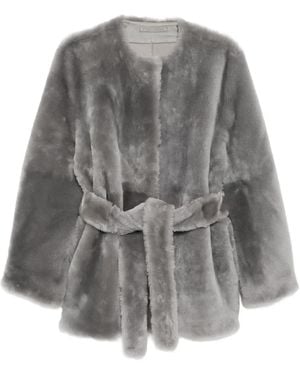 TOTEME Plush Shearling Jacket - Grey