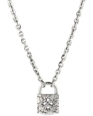Emanuele Bicocchi Large Logo Lock Necklace - Metallic