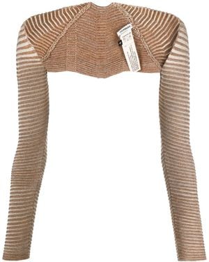 Isa Boulder Pupa Ribbed Sleeves - Wit