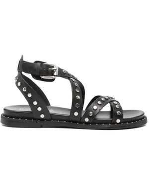 Carmela Stud-Embellished Leather Sandals - White