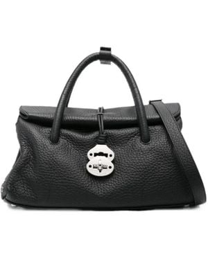 Zanellato Small Dotta Pebbled Leather Tote Bag - Black