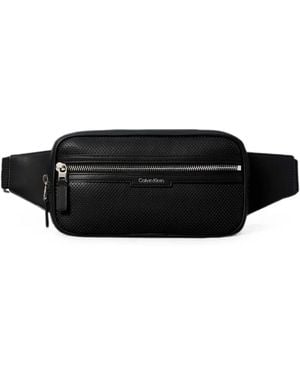 Calvin Klein Perforated-Detail Belt Bag - Black