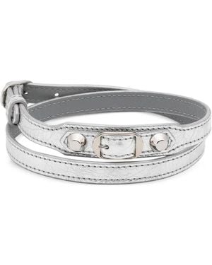 Balenciaga Pulsera City Triple - Blanco