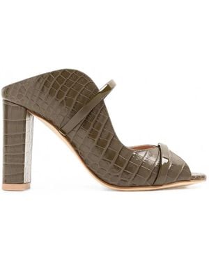 Malone Souliers Norah Croc-Effect Leather Sandals - Green