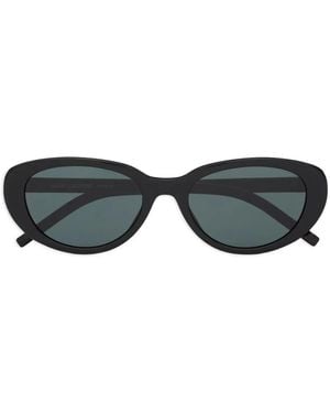 Saint Laurent オーバルフレーム サングラス - ブラック
