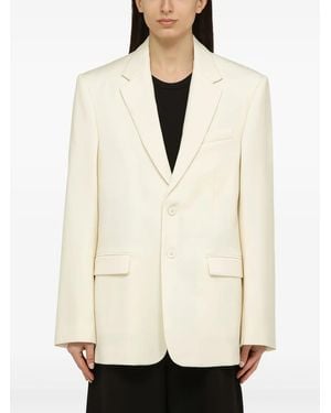 Wardrobe NYC Single-Breasted Blazer - Natural