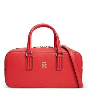 Tommy Hilfiger Logo-Plaque Top-Handle Shoulder Bag - Red