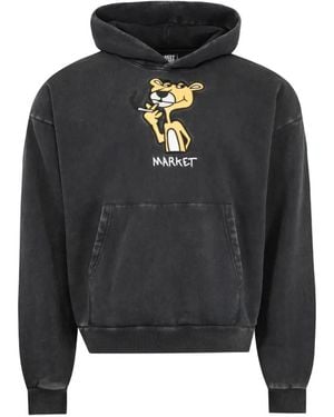 Market Panther Graphic Hoodie - Black