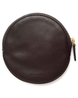 The Row Leather Coin Purse - Brown