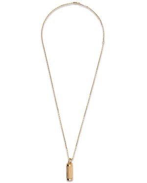 Ami Paris Collar De Canalé Con Colgante Cilíndrico - Blanco