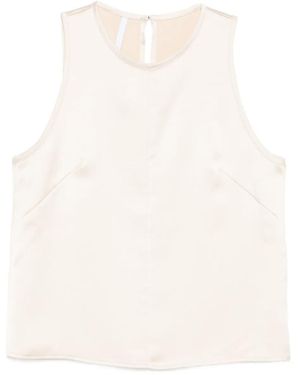 Imperial Sleeveless Satin-Finish Top - Natural