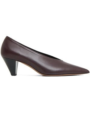 Mansur Gavriel Escarpins Pointus À Talon Conique - Marron