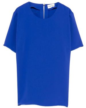 P.A.R.O.S.H. Short-Sleeve Blouse - Blue