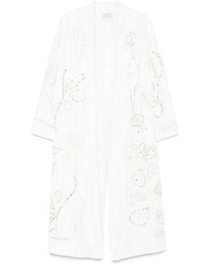 forte_forte Embroidered Coat - White