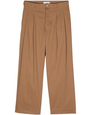Laneus Pleat-Detailed Trousers - Natural