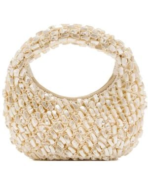 STAUD Reef Beaded Handbag - Metallic