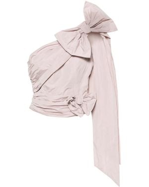 Viktor & Rolf Bow-Detail One-Shoulder Blouse - White