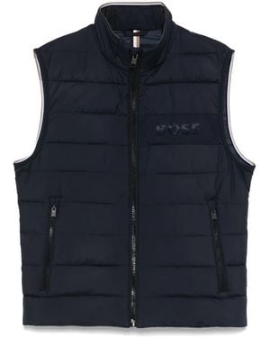BOSS Logo Water-Repllent Gilet - Blue